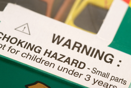 Kids Toy Hazard warning label