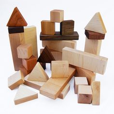 wooden blocks with raw wood added